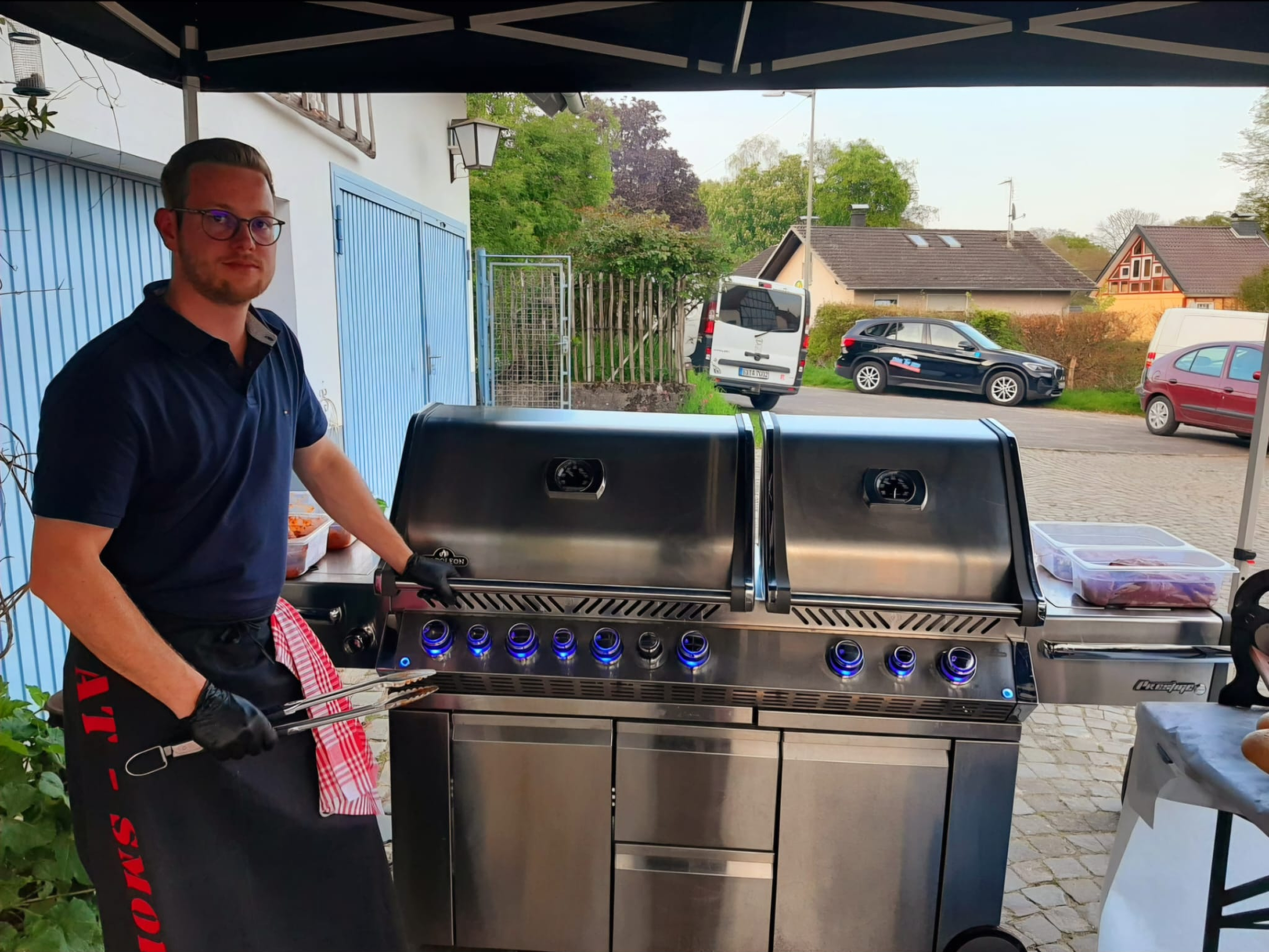 Live-Zubereitung an der Grillstation