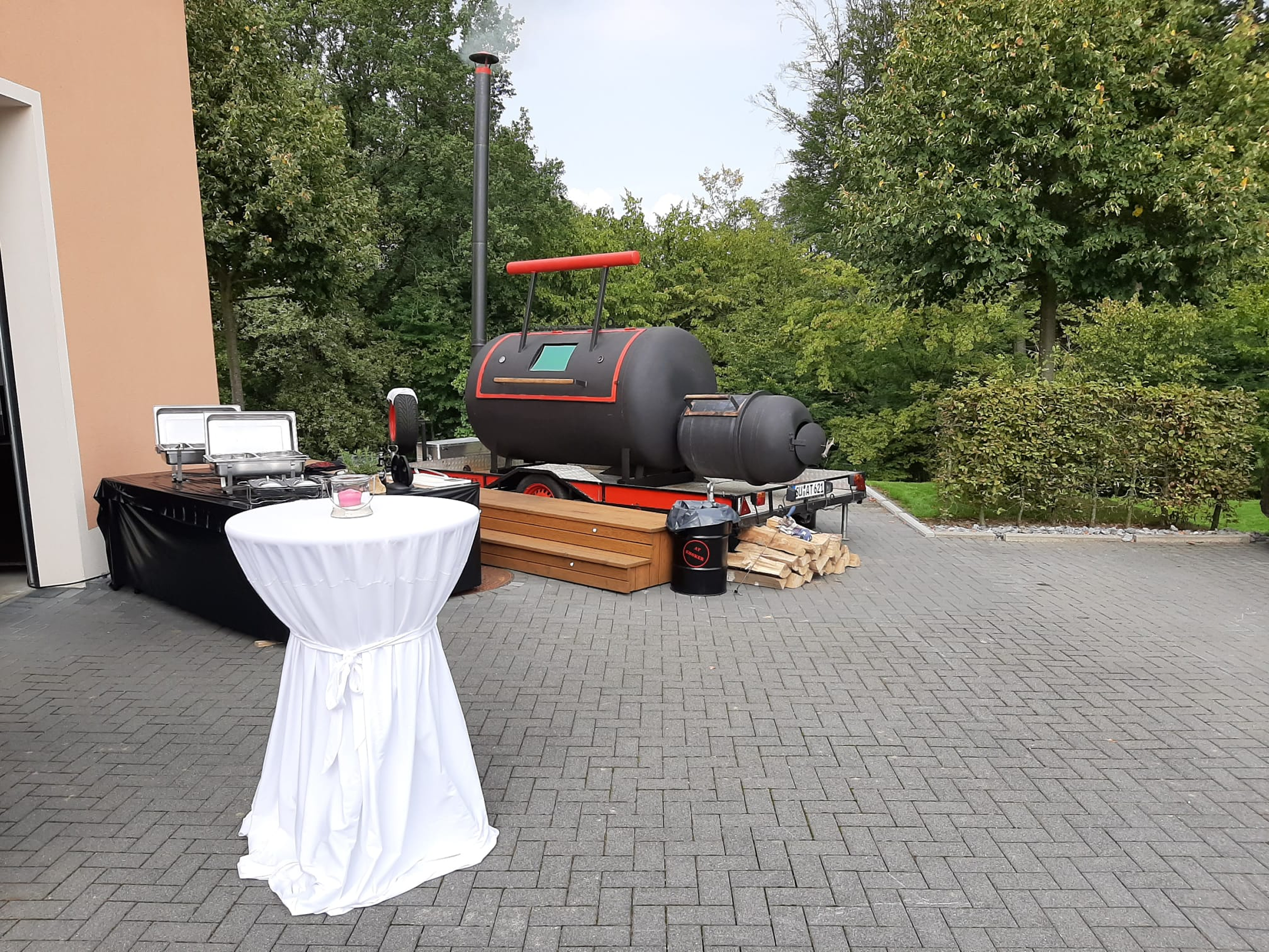 Smoker Setup außen